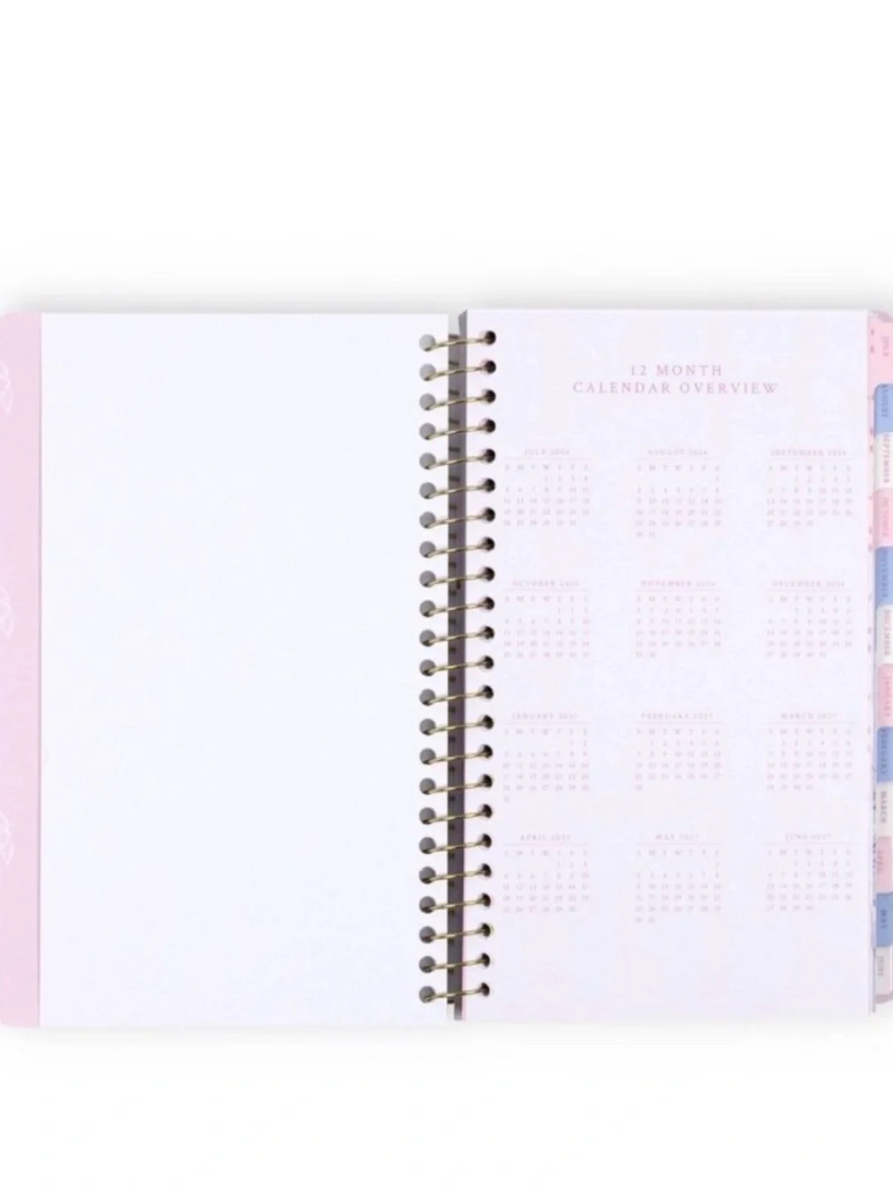 LoveShackFancy x Yoobi Pink Floral Planner 5”x8” Gold Foil Accent-2026-2027